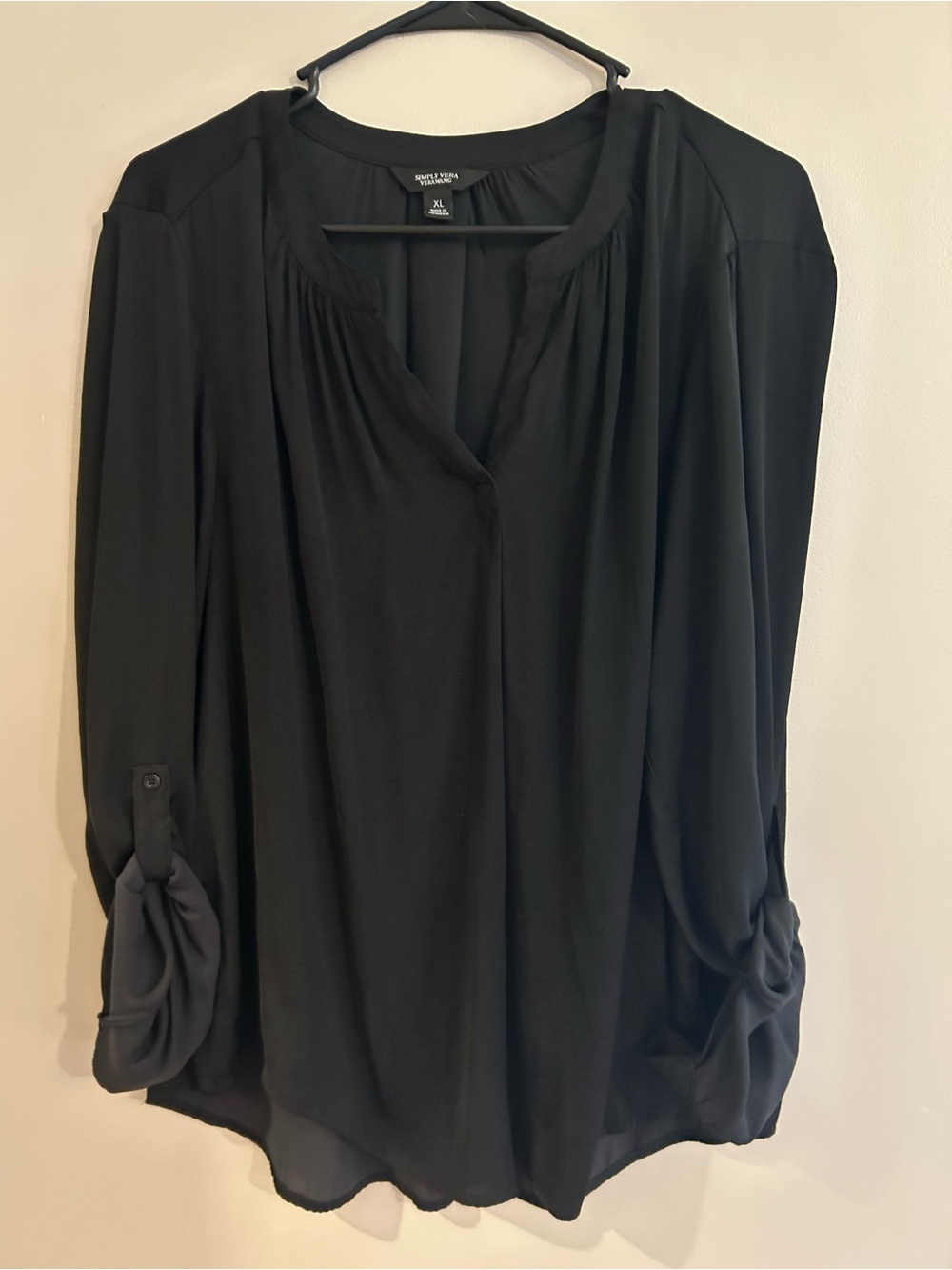 Simply Vera Vera Wang Classic Black Blouse